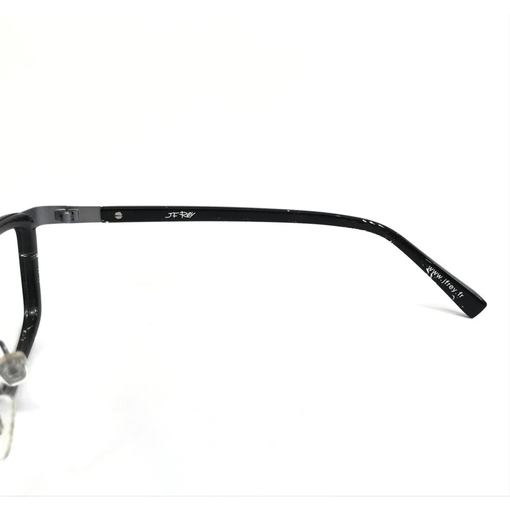 JF Rey Eyeglasses Frames JF2696 0210 Black Gray Gunmetal Rectangle 54-18-142